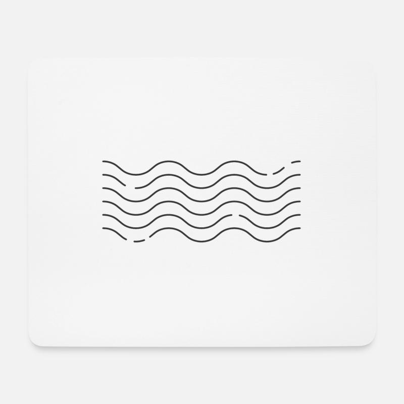 Waves - Mousepad (Querformat) - Weiß