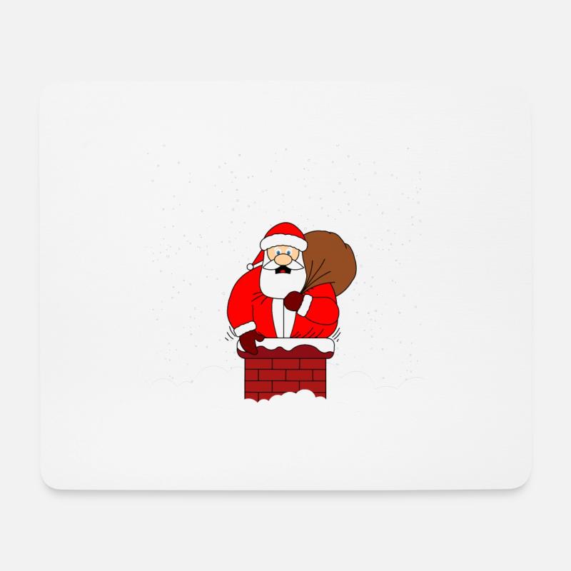 Frohe Weihnachten Fetter Weihnachtsmann - Mousepad (Querformat) - Weiß