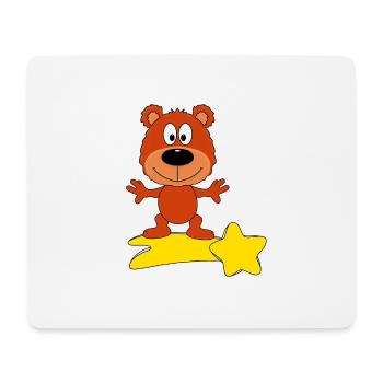 STERNSCHNUPPE - TEDDYBÄR - BÄR - TEDDY - KIND - Mousepad (Querformat) - Weiß - Vorne