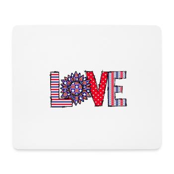 L’amour a besoin du monde #Love - Tapis de souris (format paysage) - blanc - Devant