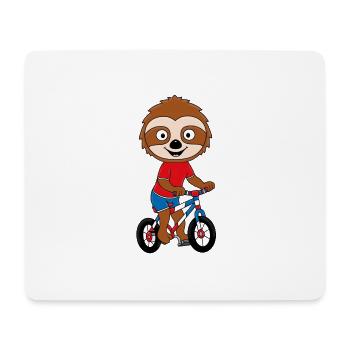 FAULTIER - FAHRRAD - RAD - RADFAHRER - TIER - Mousepad (Querformat) - Weiß - Vorne