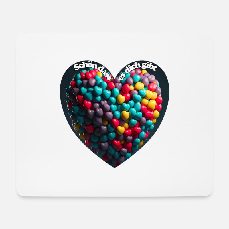 Schön, dass es dich gibt sagen sich Liebende - Mousepad (Querformat) - Weiß