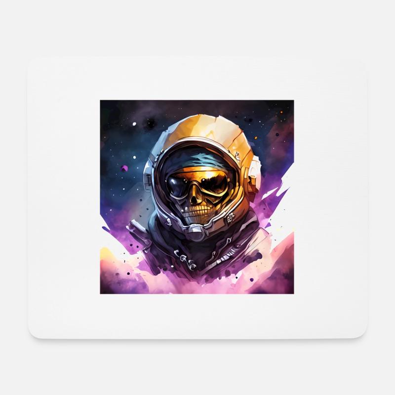 Bunter Weltraumpirat - Mousepad (Querformat) - Weiß