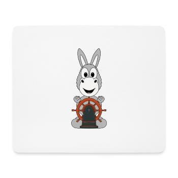 ESEL - KAPITÄN - BOOT - SCHIFF - MEER - SEE - TIER - Mousepad (Querformat) - Weiß - Vorne