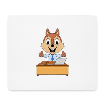 EICHHÖRNCHEN - BÜRO - ARBEIT - JOB - BERUF - TIER - Mousepad (Querformat) - Weiß - Vorne