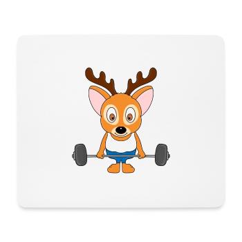 REH - FITNESS - BODYBUILDING - SPORT - TIER - Mousepad (Querformat) - Weiß - Vorne
