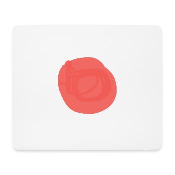 Roter Punkt - Mousepad (Querformat) - Weiß - Vorne