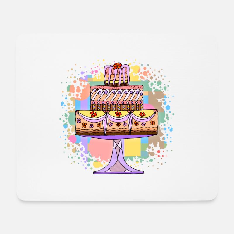 Cake - Mouse Pad (horizontal) - white