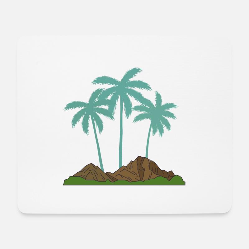 Palmesus - Mousepad (Querformat) - Weiß