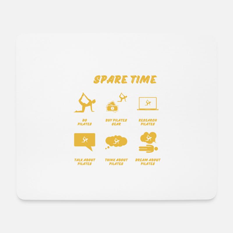 PILATES IN SPARE TIME - Mouse Pad (horizontal) - white