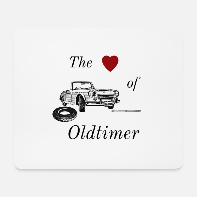 The Love of Oltimer - Mousepad (Querformat) - Weiß