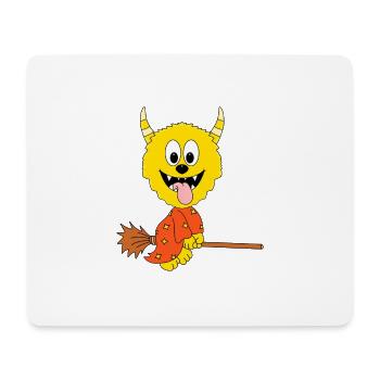 MONSTER - HEXE - KIND - BABY - HEXENBESEN - Mousepad (Querformat) - Weiß - Vorne