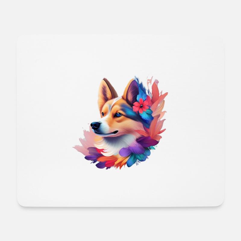 Hunde Portrait - Mousepad (Querformat) - Weiß