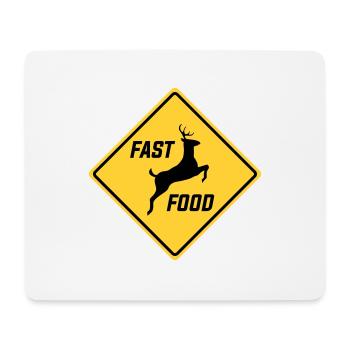 Fast Food Hirsch Lustige Jagdsaison - Mousepad (Querformat) - Weiß - Vorne