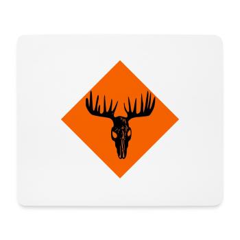 Elch-Schädel - Mousepad (Querformat) - Weiß - Vorne