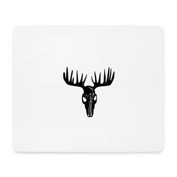 Moose Skull - Mouse Pad (horizontal) - white - Front