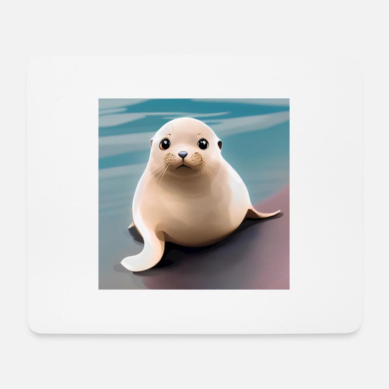ROBBENJUNGES - Mousepad (Querformat) - Weiß