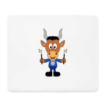 ZAUBERER - ZAUBERN - STIER - BULLE - TIER - Mousepad (Querformat) - Weiß - Vorne