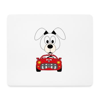 AUTO - HUND - TIER - KIND - BABY - AUTOFAHRER - Mousepad (Querformat) - Weiß - Vorne