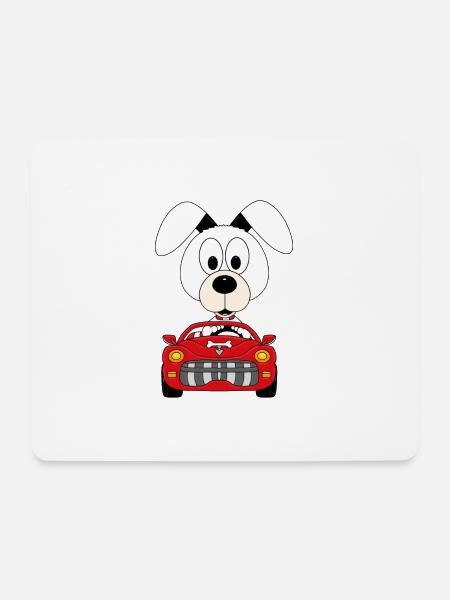 AUTO - HUND - TIER - KIND - BABY - AUTOFAHRER - Mousepad (Querformat) - Weiß