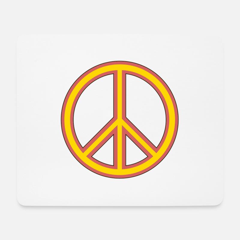 Peace- Zeichen - Mousepad (Querformat) - Weiß