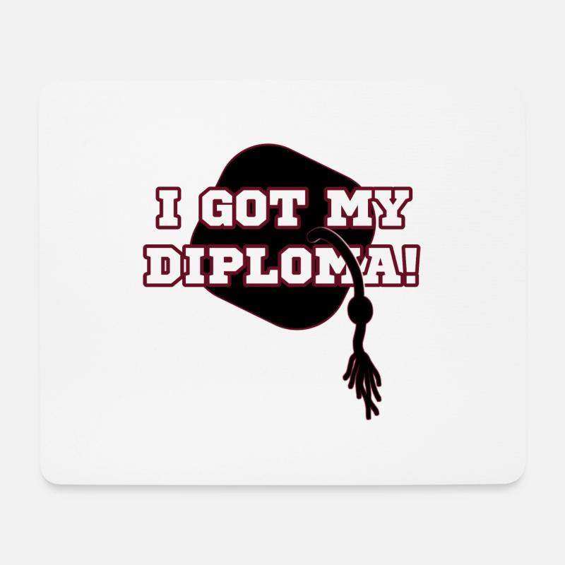 Diplom - Bestanden - Mousepad (Querformat) - Weiß