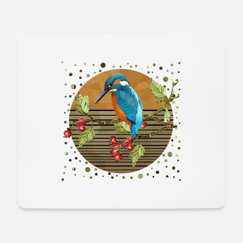 Bunter Vogel - Mousepad (Querformat) - Weiß