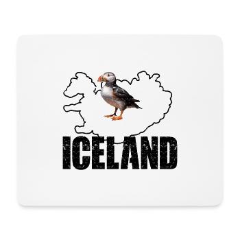 PUFFIN IN ISLAND - Mousepad (Querformat) - Weiß - Vorne