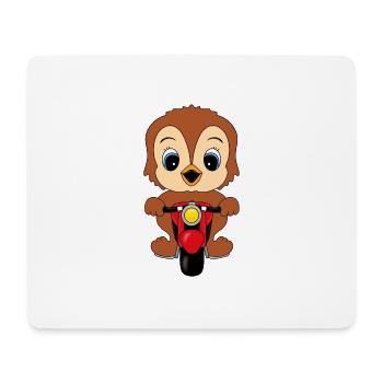 MOTORRAD - VOGEL - TIER - TIERISCH - BIKER - Mousepad (Querformat) - Weiß - Vorne