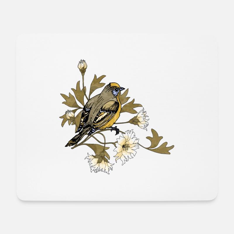 Vogel - Mousepad (Querformat) - Weiß