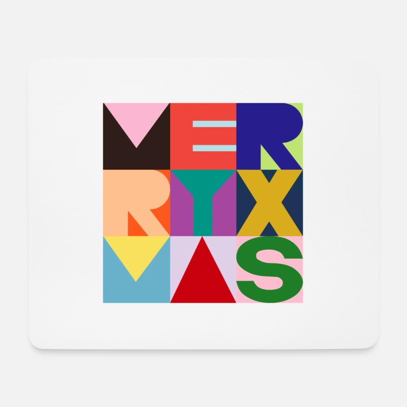 xmas ModernArt Weihnachten - Mousepad (Querformat) - Weiß
