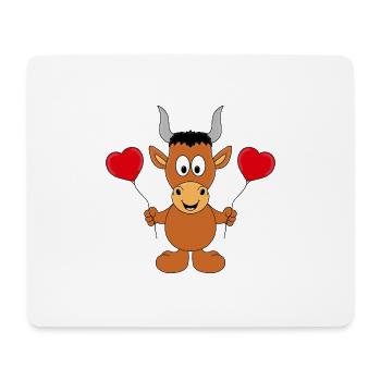 STIER - LUFTBALLONS - LIEBE - TIER - KIND - BABY - Mousepad (Querformat) - Weiß - Vorne