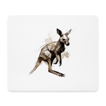 Polygonale kangourou - Tapis de souris (format paysage) - blanc - Devant