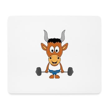 FITNESS - SPORT - GEWICHTHEBEN - BODYBUILDING - Mousepad (Querformat) - Weiß - Vorne