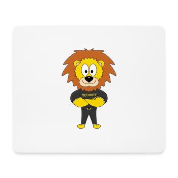 SECURITY - BODYGUARD - LÖWE - TÜRSTEHER - TIER - Mousepad (Querformat) - Weiß - Vorne