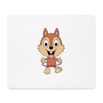 EICHHÖRNCHEN - TIER - TIERISCH - KINDER - BABYS - Mousepad (Querformat) - Weiß - Vorne