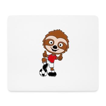 FUßBALL - SPORT - FAULTIER - SUPER - GUT - TIER - Mousepad (Querformat) - Weiß - Vorne