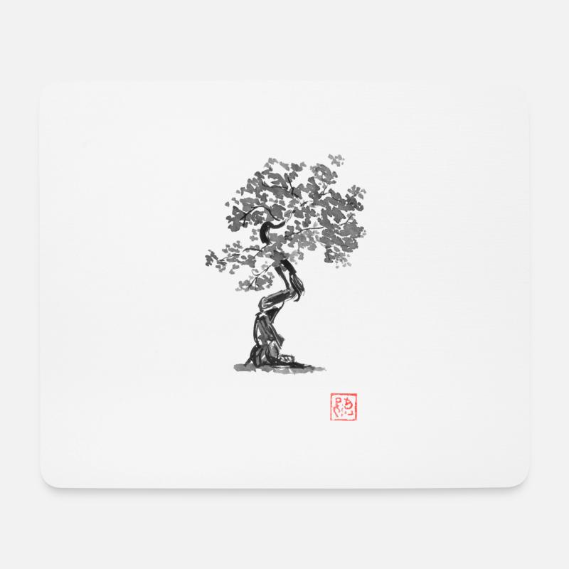 Bonzai 02 - Mouse Pad (horizontal) - white