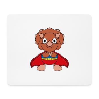 SUPERHELD - DINO - DINOSAURIER - KINDER - BABYS - Mousepad (Querformat) - Weiß - Vorne