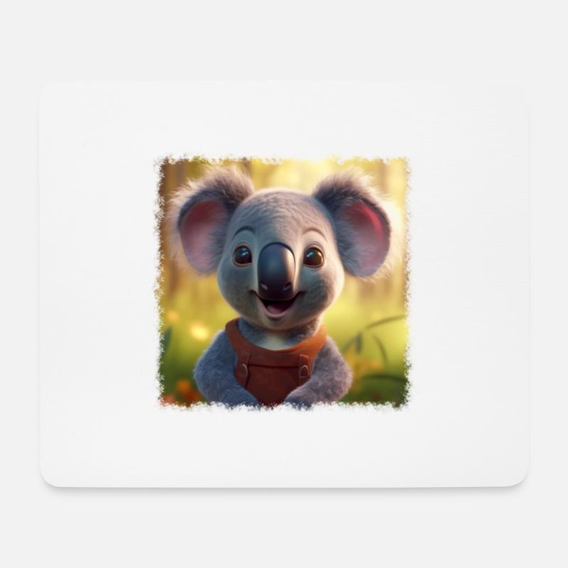 Cute koala - Mouse Pad (horizontal) - white