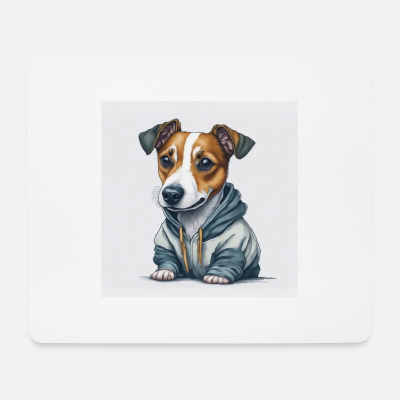 Jack Russel Terrier - Mousepad (Querformat) - Weiß