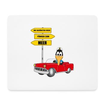 DIE SCHÖNSTEN WEGE FÜHREN ZUM MEER - PINGUIN - Mousepad (Querformat) - Weiß - Vorne