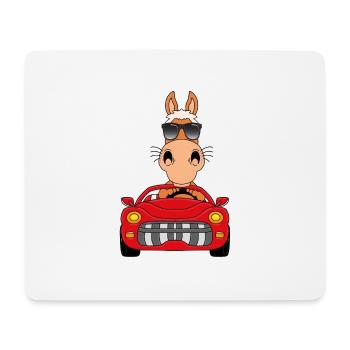 PFERD - CABRIO - AUTO - PONY - AUTOFAHRER - FUN - Mousepad (Querformat) - Weiß - Vorne