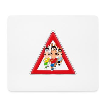 ACHTUNG - PFERDERENNEN - PFERDE - TIERISCH - Mousepad (Querformat) - Weiß - Vorne