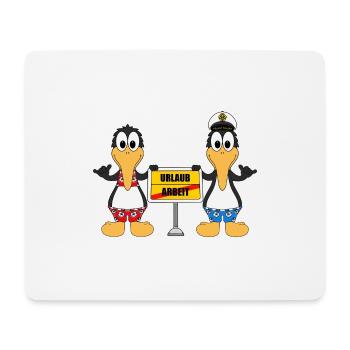 PINGUINE - URLAUB - SHAKA - LUSTIGE VÖGEL - Mousepad (Querformat) - Weiß - Vorne
