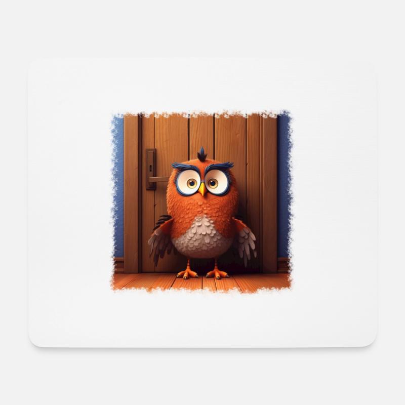 Cute owl - Mouse Pad (horizontal) - white