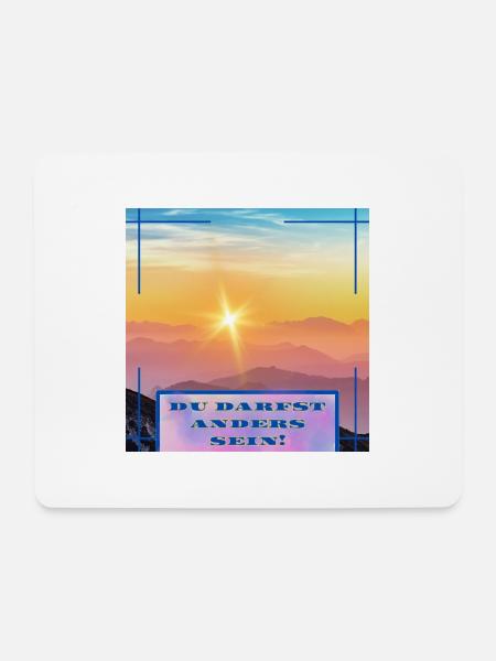 Du darfst anders sein - Mousepad (Querformat) - Weiß