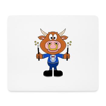 ZAUBERN - ZAUBERSTÄBE - KUH - BULL - RIND - STIER - Mousepad (Querformat) - Weiß - Vorne