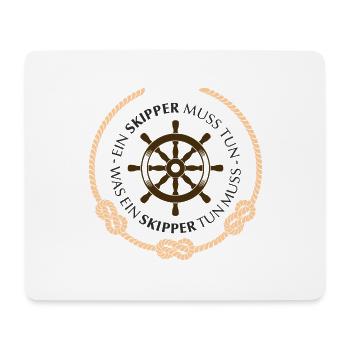 Ein Skipper muss tun Kordel 3 Knoten - Mousepad (Querformat) - Weiß - Vorne