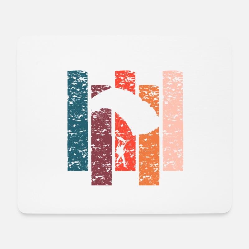 Vintage Geschenk Fallschirm - Mousepad (Querformat) - Weiß